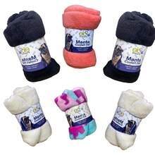 Cobertor Pet Mantinha para Cachorro Gato Manta Microfibra Lavável 100x90cm Grande Sortido - Multicolorido - Visão 2