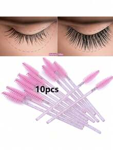 Bộ 100/70/50 cọ chuốt mi, cọ chuốt mascara (có hộp đựng), cọ chuốt lông mày dùng một lần, cọ nối mi, cọ chuốt lông mày, cọ thoa dầu thầu dầu (Không phải tất cả các sản phẩm đều có hộp đựng) (Có nhiều màu sắc để lựa chọn) - Màu Hồng Tươi - Xem 10