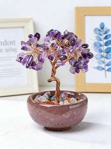 1 cây trang trí bằng pha lê màu hồng và tím, cây bonsai bằng nhựa tự nhiên, đá chữa bệnh và cây pha lê tượng trưng cho sự sống, quà tặng may mắn, quà sinh nhật cho phụ nữ, trang trí bàn làm việc mang năng lượng tích cực, hoàn hảo cho nhà bếp, tiệc tùng, đám cưới, văn phòng, đồ dùng đám cưới, quà tặng lý tưởng cho Ngày Valentine và Ngày của Mẹ. - Nhiều màu - Xem 3