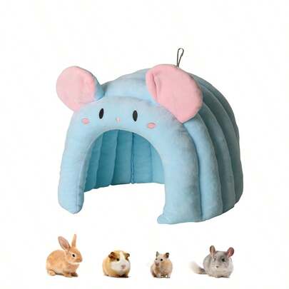 ITANDME Guinea Pig Bed Guinea Pig Hideout Rabbit Hideout Adorable Animal-Shaped Small Pet Hideout Comfortable, Pressure-Resistant, Bottomless, Easy To Clean Small Animal Bed & Small Animal Hideout Suitable For Squirrels, Hedgehogs, Dwarf Bunnies,Guinea Pigs