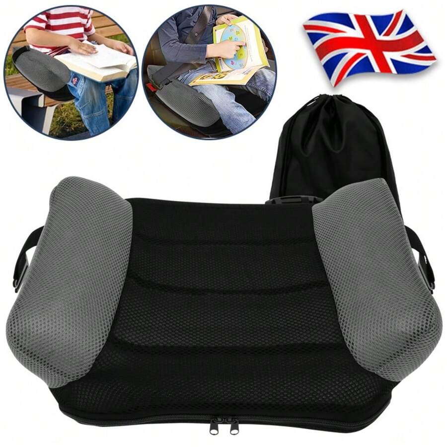 Inflatable Car Booster Seat Cushion Travel PVC For Kids Toddlers W/ Storage Bag - A - View 1