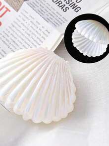1pc Shell Shaped Jewelry Box, Mermaid Theme Mini Shell Box, Plastic Mini Shell Necklace Box, Suitable As A Gift, Also Suitable For Underwater Theme Birthday Party, Baby Shower, Mother's Day, Graduation Season, Back To School Season And Other Occasions - Multicolor - View 6