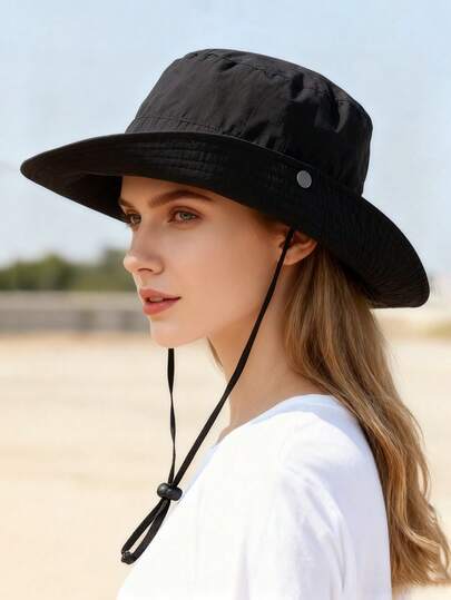 1pc Women's UPF 50+ Foldable Bucket Hat - UV Protection Sun Hat, Suitable For Summer Hiking, Beach And Fishing (Waterproof)