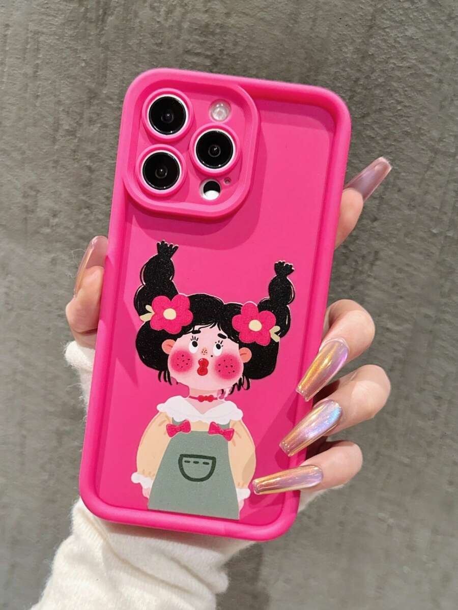 Ốp lưng TPU chống sốc, họa tiết bé gái hoạt hình dễ thương, bảo vệ toàn diện, tương thích với iPhone 7P/8Plus/16/16PLUS/16PRO/16PROMAX/XR/XSMAX/11/11Pro/11ProMax/12/12Pro/12ProMax/13/13Pro/13ProMax/14/14Pro/14Plus/14ProMax/15/15Pro/15Plus/15ProMax, ốp lưng điện thoại thời trang mới. - Nhiều màu - Xem 1
