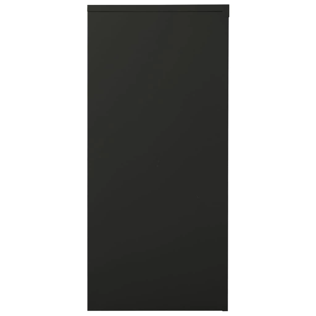 vidaXL Armário de portas coulissantes 90x40x90 cm preto antracite - Cinza - Ver 1