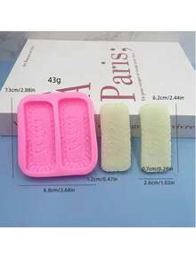 1pc Cookie Shaped Silicone Mold For DIY Candle, Soap, Wax Melts, Resin Crafts - Pink - View 4