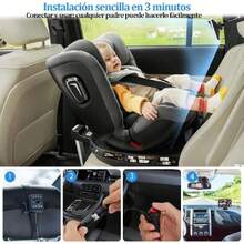 Camara para Carro Bebe Asiento Trasero,Pantalla HD 1080P de 5 Pulgadas,Espejo para Bebe Auto,Espejo Retrovisor para Auto de Bebé,con Visión Nocturna,Ángulo de Visión de 170°,con Giratorio 360°,37853066 - Multicolor - Ver 6