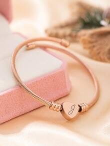 1 Vòng tay chữ cái đầu hình trái tim cho bé gái Vòng tay chữ cái đầu hình trái tim có thể điều chỉnh cho bé gái Vòng tay trang sức hình trái tim có thể điều chỉnh cho bé gái (Lưu ý: Do các lô sản xuất khác nhau, có thể có một số khác biệt về màu sắc) - Nhiều màu - Xem 26