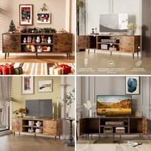 Homall 65 Inch Modern TV Stand, Rustic Oak Wood Entertainment Center With Storage Drawers Management Living Room - 預設 - 查看 2