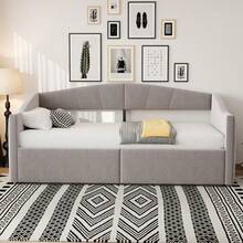 Sofas & Couches - Light Gray + Upholstered + Bedroom - View 5