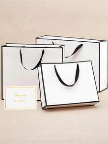 Grands sacs cadeaux avec poignées (sets de 1/4/8 pièces), sacs shopping en kraft, convenant pour les mariages, anniversaires, rentrée scolaire, remises de diplômes, Saint-Valentin, Noël, anniversaires et emballage cadeau