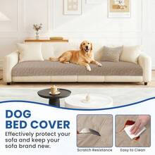 YSTYLE Waterproof Dog Blanket, Non-Slip Soft Pet Bed Cover, Couch Cover For Dogs Washable, Protects Sofa, Furniture, Crate, Car, Tear Resistant Leakproof Pet Blanket - Màu Khaki - Xem 7