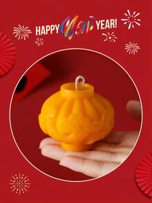 1 pieza Farol chino con vela, vela de cera de soja con aroma rojo/naranja/rosa en 3 colores, sin humo, decoración para Año Nuevo, boda, vacaciones, regalo, pequeño farol rojo con vela, vela para ambiente festivo, vela para el Día de San Valentín, vela linda y divertida, regalo para él/ella - Multicolor - Ver 2