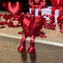 Tượng hình trái tim có thể di chuyển được in 3D, vật trang trí bàn làm việc cho cặp đôi/món quà cầu hôn sáng tạo cho Ngày Valentine. - Nhiều màu - Xem 5