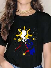 Philippines Flag Filipino Pride Pinoy Heritage Philippines T-Shirt - 黑色 - 查看 1