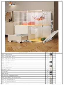 室内猫笼带猫砂盆、猫公寓、猫屋、猫厕所，拥有宽敞的自由空间 - 彩色 - 查看 19