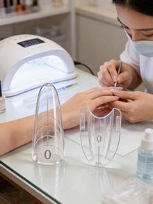 2-Layer Sandwich Style Nail Extension Mold | No Paper Forms Needed, Precise Thickness Control, Suitable For Gel, Ideal For Professional Nail Artists, Can Cure Fake Nail Extensions, Essential Tool For Beauty Enthusiasts And Gel Manicure Users - Multicolor - View 10