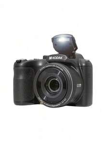 Kodak Cámara de zoom largo AZ255: sensor CMOS de 16,35 MP, pantalla de 3 pulgadas, zoom óptico de 25x, estabilización óptica de imagen, lente gran angular de 24 mm, grabación de video HD - Traje negro - Ver 2