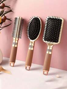 8-Piece Hair Styling Brush Set, Includes: Cushion Brush, Styling Brush, Curling Brush, Tail Comb, Folding Brush, Curling Iron, Boar Bristle Brush, Wide-Tooth Comb, And Bristle Brush. Unisex, Suitable For Dry, Wet, Curly And Straight Hair. An Excellent Gift For Mom, Lover, Friend, Neighbor, Colleague Or Teacher. Also An Ideal Choice For Hair Salons/Barbershops/Stylists, And A Travel Essential. - Multicolor - View 13