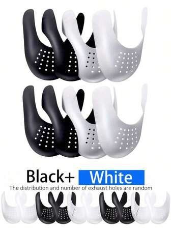 1 Par/3 Pares de Puntas de Zapato Deportivo, Cubiertas de Zapato, Disponibles en Colores Negro y Blanco, Con Capa Antiarrugas, Pueden Prevenir el Arrugado de Zapatos Deportivos y de Tenis, Ligeros y Duraderos, Cómodos y Transpirables, Adecuados para Niñas