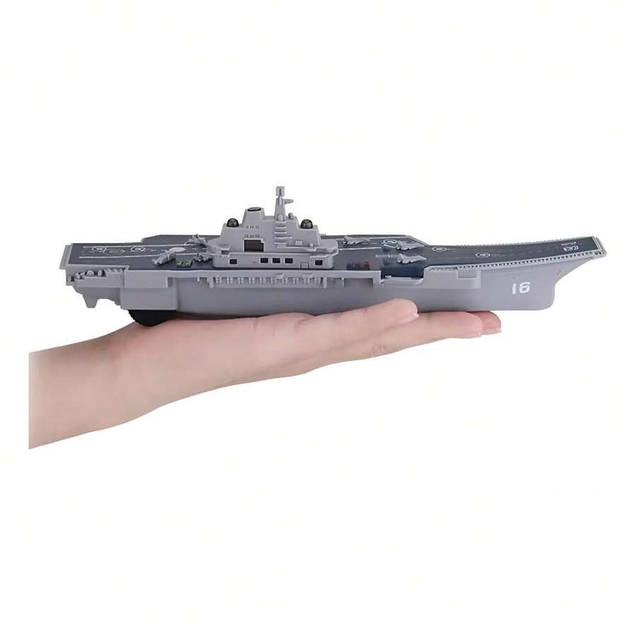 TendenciaBarco Porta Aviones A Escala De Juguete Con Ruedas Y Luz GrisCalidad premium - 1 - Ver 1