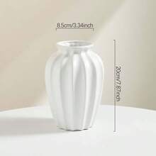 1pc Handmade Nordic-Style Ceramic Vase Embodies Modern Nordic And Bohemian Aesthetics, Showcasing Minimalist Beauty And Bringing A Luxurious Atmosphere To Home Decor. It's An Excellent Decorative Piece, Perfect For Placement In Living Rooms, Bedrooms, Bathrooms, And Other Spaces. It Can Also Be Used To Grow Hydroponic Plants Or Display Dried/Fresh Flowers, Making It An Ideal Gift For Festivals, Weddings, And Other Celebrations. - Multicolor - View 14