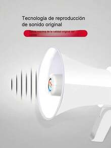 Amplificador de grabación de alta potencia con batería recargable por USB, transmisión de audio de largo alcance y mango plegable. - Blanco - Ver 3