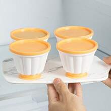 1 قالب كأس بودنج من ABS، مثالي لتحضير كؤوس الزبادي المجمد المنزلي، الموس والجيلي، مناسب للاستخدام المنزلي والتجمعات والحفلات والمناسبات الأخرى، يأتي مع غطاء - متعدد الألوان - مشاهدة 7