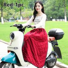 1件加厚防风裙式保暖防水腿套，带可调节扣，适用于电动自行车挡风玻璃，可作保暖护膝，也适用于轻便摩托车、摩托车和电动自行车，寒冷天气骑行装备，可手洗或干洗，户外运动配件 - 彩色 - 查看 11