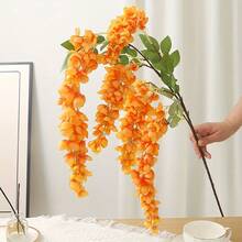 1 pièce Guirlande de fleurs de glycine artificielles Fleurs suspendues Fausse fleur Chaîne pour décoration de printemps et d'été Style bohème Décoration de maison, de fête, de mariage DIY Fleur décorative Cadeau idéal pour la Saint-Valentin et la Fête des Mères Parfait pour les vacances, l'intérieur, l'extérieur, l'anniversaire, la chambre, le jardin, la décoration de bureau - Multicolore - Voir 13