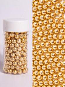 3盎司/85克蛋糕装饰珠，适用于装饰蛋糕、纸杯蛋糕、饼干和冰淇淋。非常适合婚礼、新生儿派对、圣诞节、生日、感恩节和其他派对。仅供装饰，不可食用。 - 金色 - 查看 13