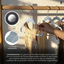 Tendencia50 Ganchos Infantiles De Terciopelo Antideslizantes 360º Color GrisCalidad premium - Azul - Ver 5