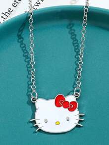 一套项链+手链，可爱卡通主题首饰套装，适合，锌合金手链镶嵌闪亮水晶，时尚配饰，包含项链和手链，适合日常佩戴和送礼，情人节完美之选。 - 彩色 - 查看 8