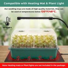 自吸水育苗套装，2个带保湿罩的育苗盘，自吸水植物发芽盘，种子培育套装 - 2 pack - 查看 5