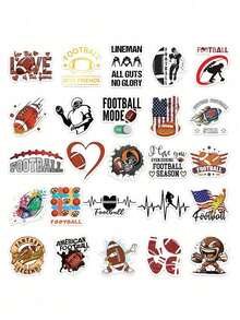 50pcs American Football Sticker Set - Sports Fan Stickers, Suitable For Laptop, Skateboard, Fridge - Ideal For Rewards, Collection And Decoration - Multicolor - View 5