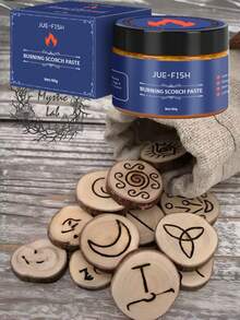 50克木刻膏 - 用于户外DIY雕刻皮革、帆布和纸张。DIY木雕烙画膏。 - 藍色 - 查看 12