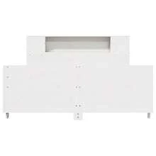 vidaXL Cadre de lit sans matelas blanc 140x200 cm madera de pin macizo - Blanco - Ver 4