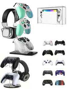 1pc Universal Acrylic Detachable Hanging Rack, Transparent Display Stand For Phones/Switch Controllers/Electronics/PS Consoles - Multicolor - View 2