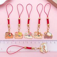 New Year's Soft & Auspicious Pony Pendant With Lanyard: Red Cord + Gold-Plated Finish. A Therapeutic And Lucky Accessory For Your Phone Or Keys-A Meaningful Keepsake To Carry With You Every Day. - Pony - View 4