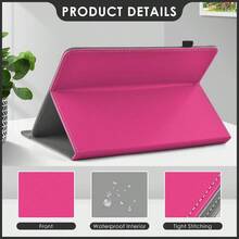 Funda universal para tablet de 10 pulgadas, funda protectora para tablet Android de 10.1 pulgadas, funda protectora para tablet de 9.6 a 10.5 pulgadas, funda de piel sintética para tablet - Enchufe EU Tipo F(220-240V) - Ver 4