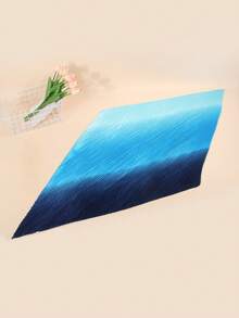 1pc 90cm Women's Solid Color Crinkle Chiffon Scarf, Women's Bandana & Square Scarf, Accessory For Hair, Headband, Hairband, Abaya, Suitable For Beach, Vacation And Daily Life, Adding Highlights To Your Style - Blue - View 3