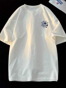 Sunsets T-Shirt Unisex Men's And Women's Blouse 100% Cotton Premium Top Streetwear New Release Immediate Shipping Various Colors!! Plus Size - 白色 - 查看 3