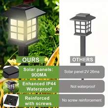 Faebynyx On 24/12, 6 Pieces Of Solar Outdoor Lights, IP44 Waterproof Sidewalk Lights, LED Landscape Lighting Garden Lights, Suitable For Sidewalks, Driveways, Courtyards And Lawns, Solar Garden Decorations, Christmas Decorations - 亮光 - 查看 3
