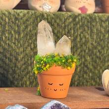 1件水晶石盆栽，种植水晶石盆栽植物，矿石，冥想水晶石盆栽 - 彩色 - 查看 6