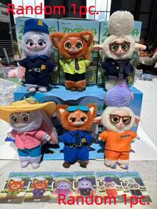 1. 疯狂动物城：无论多累，总得吃点东西。本系列包含毛绒玩具、盲盒和盲袋。史迪奇手里拿着甜甜圈、奶茶和菠萝冰淇淋，设计可爱。（随机发货，随机包装） - 彩色 - 查看 11