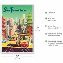 San Francisco - Teleféricos - Póster de viaje en avión vintage de David Klein c. s - Master Art PrintUnframed) in x incuadros decorativos para sala,poster,con marco,posters,cuadros para la pared ,marcos para cuadros,cuadro,virgen de guadalupe,salascuadros decorativos para sala,poster,con marco,posters,cuadros para la pared ,marcos para cuadros,cuadro,virgen de guadalupe,salas - transparente - Ver 5