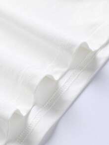 夏季新款男士短袖T恤，帅气百搭半袖，青年圆领休闲宽松日常运动上衣 - 白色 - 查看 3