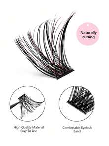 120 pièces Faux cils en grappe, extensions de cils effilés D Curl 8-16 mm, extensions de cils en grappe DIY à la maison, faux cils individuels naturels, Grappes de cils, Grappes de cils, Faux cils individuels, Cils, Faux cils - Noir - Voir 3