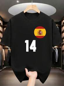 2026 Tshirt My And Best & MVP Player In My Mind Is In Number 1 Spain Soccer Tshirt Fashional Graphic Tops Black Round Neck Couple Tee Outfits Men-Shirt - 黑色 1pcs WOMEN6 - 查看 9