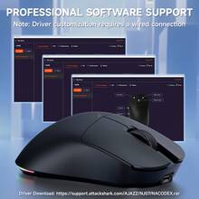 AJAZZ NJ08 Tri-Mode Wireless Gaming Mouse, 1000Hz 70g Lightweight, Medium-Large Ergonomic PC Mouse, 12800 DPI 6 Level Adjustable, Bluetooth/2.4G/USB-C, RGB Rechargeable For Laptop - Multicolor - View 6